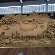 砂でできた彫刻