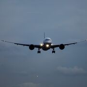 飛行機が目の前です。