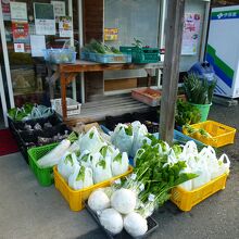 季節の野菜などが並びます