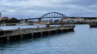 離島ターミナルから見えます
