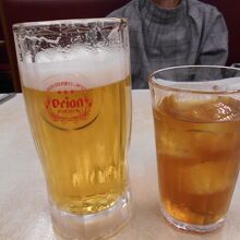 オリオンビールとウーロン茶