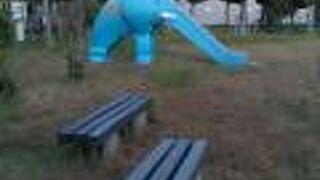 ベンチとぞうさんが居ます