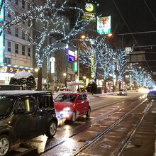 イルミネーションがあると街が明るく