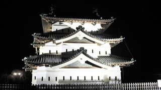弘前城天守閣がライトアップされ綺麗でした