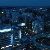新横浜駅のロータリー望む