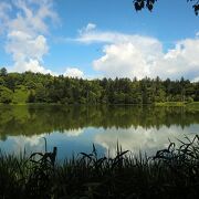 利尻島にある美しい沼