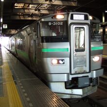 札幌まで普通列車のエアポート