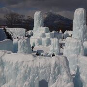 凍らせて造られた氷柱は、スゴイよ！