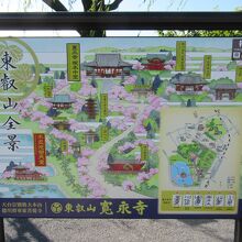 寛永寺のマップ