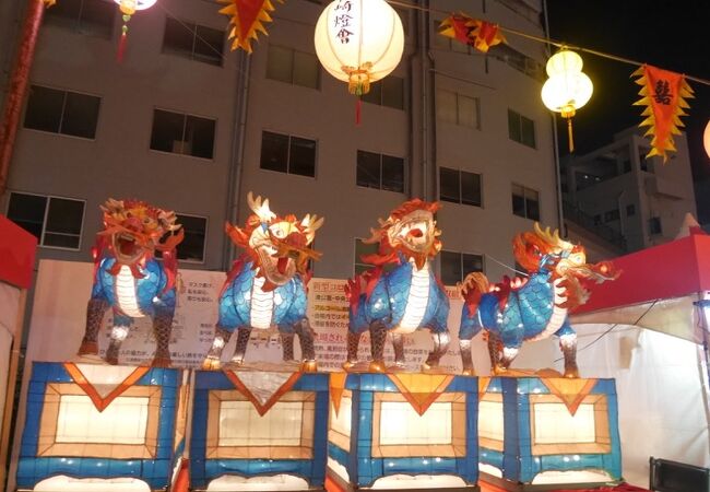 ランタン祭り会場のひとつ。