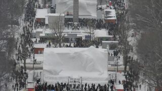 雪まつり　大通会場がよく見えます