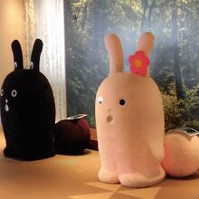 山麓駅にあるマスコットの「もーりす」