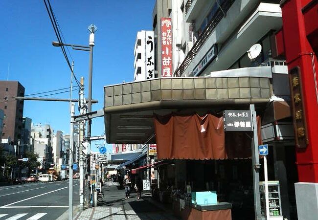 永代通り沿い、個人商店が多い昔ながらのアーケード街