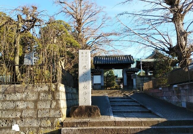 閑静な場所にある寺院