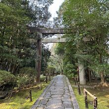金地院の境内にある、東照宮の鳥居