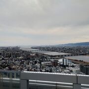 ビルのフォルムも素晴らしいけど、屋上からの夜景もまた綺麗