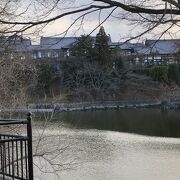 奈良ホテルの前の池
