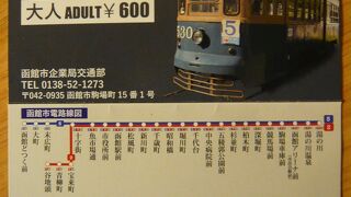 一日乗車券は便利・安い・旅の友　～　函館市電