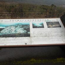 平成5年の火砕流の様子がよく分かるパネルです。