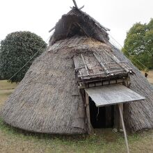 復元された竪穴式住居