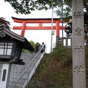 函館空港に近い湯の川温泉の神社