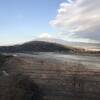 富士川サービスエリア（静岡県富士）ー富士山の眺めー遮る物がない富士山の眺め：上りには道の駅「富士川楽座」が併設