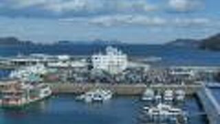 たくさんの船がひっきりなしに出入り