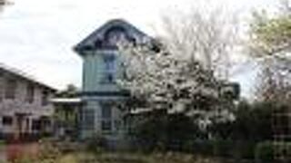 山手資料館の庭の桜が満開