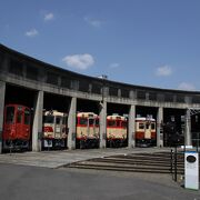 貴重な気動車が展示