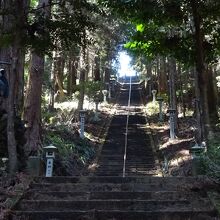 奥の院までの急で長い階段