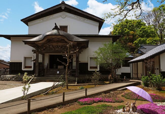 白壁土蔵造の本堂が珍しい：浄念寺