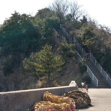 北山公園　階段の上が平な展望台