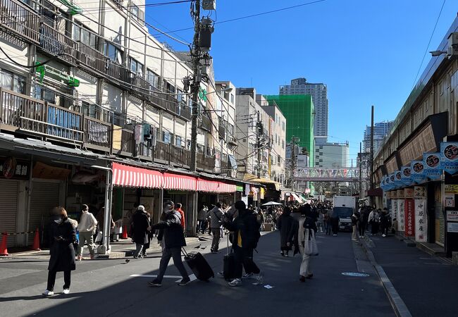 築地場外市場の一角