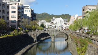 中島川に沿って橋巡り