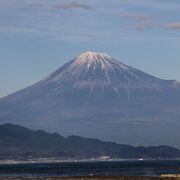 運良く三保の松原から富士山を眺められた