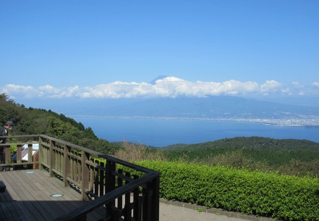 駿河湾越しの富士山が絶景