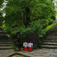 1週間前に出没したクマ注意案内が至る所にあった