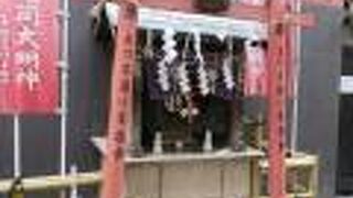 小さいながらも赤い鳥居や社殿のような立派なお社（とは言ってもミニチュア版）がありました。