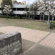 「相模向陽館高校」正門前の公園