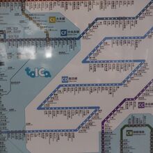 ＪＲ飯田線の路線図です。非常にたくさんの駅がありました。