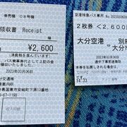 片道だと1500円ですが往復分で２枚買うと2600円でした