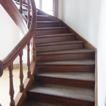 仁風閣館内螺旋階段　こちらは立ち入り禁止です