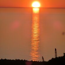 非常階段からの夕陽