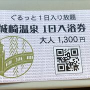 1日入浴券1,300円で入り放題です