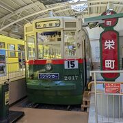 レトロな電車が展示