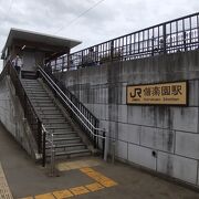 上りホームが無い臨時駅 偕楽園駅