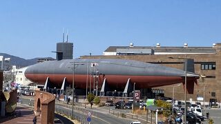 退役した潜水艦が展示されています