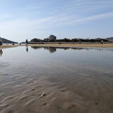 水面に空が映りきれいにみえるかな