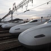 博多駅―博多南駅間８．５Km約8分の新幹線車両の在来線