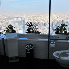 男子トイレからの眺望が素晴らしい！